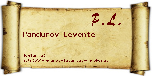 Pandurov Levente névjegykártya